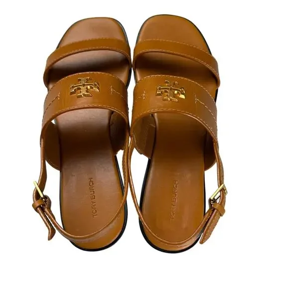 TORY BURCH Women's Vanchetta Leather Mini Everly Back Strap Flat Sandals - Picture 7 of 8